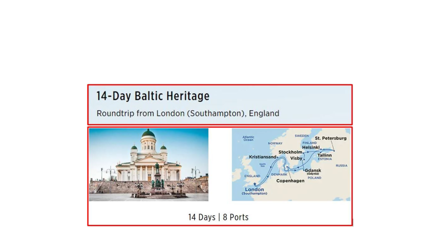 14-Day Baltic Heritage Cruise: 3 to 17 September 2022