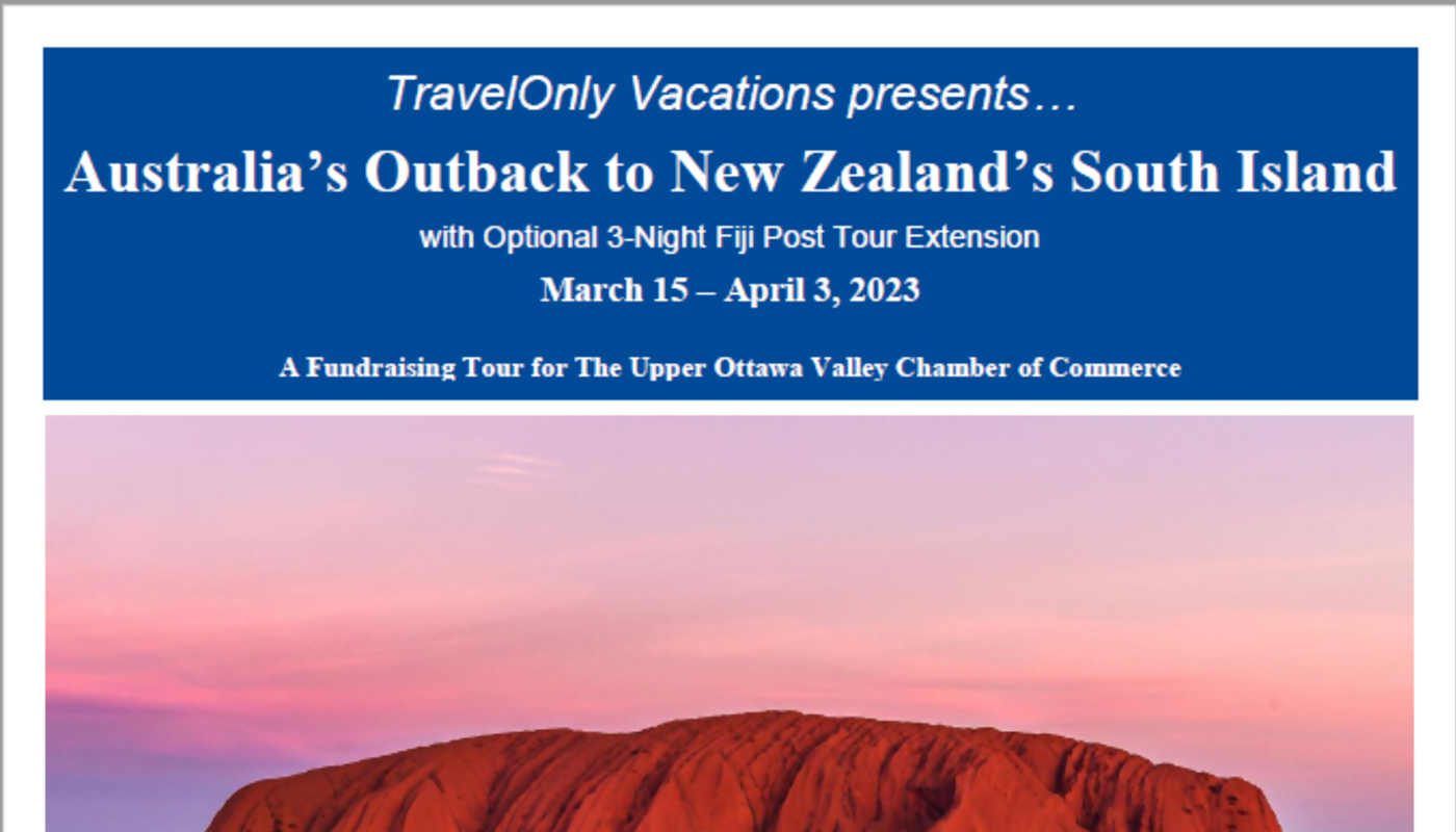 Australia’s Outback to New Zealand’s South Island March 15 - April 03, 2023 • 20 Days • 27 Meals
