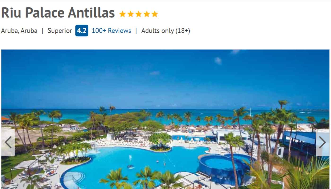 RIU Palace Antillas, Aruba - Group Pricing: 10 Feb to 17 Feb 2024